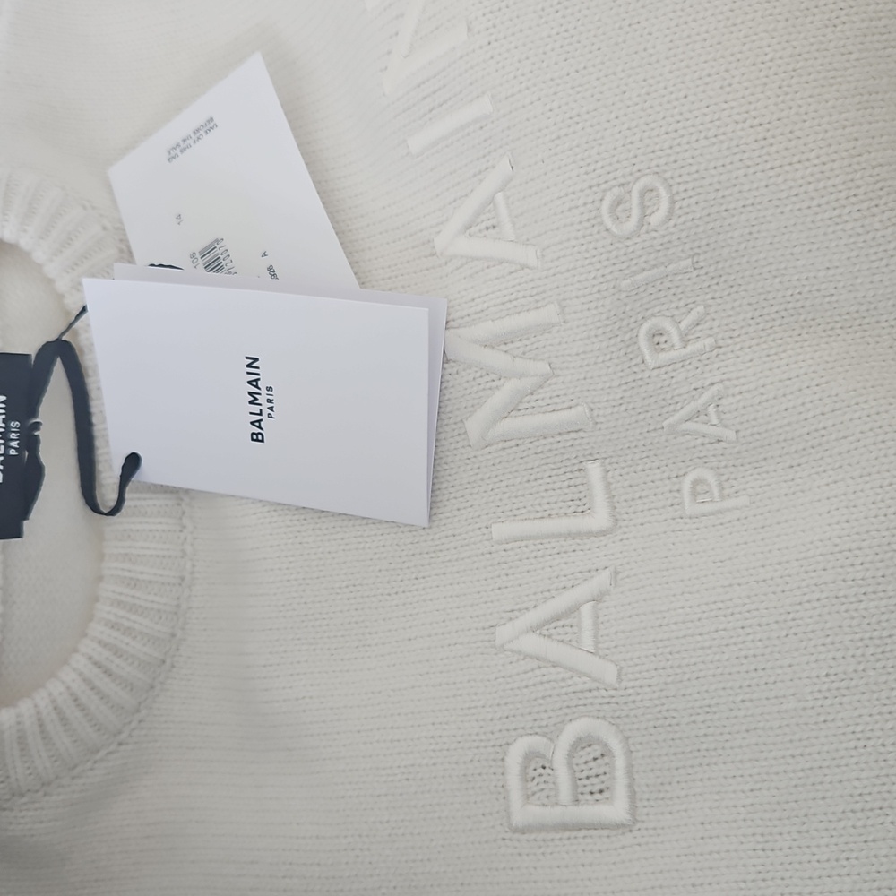 Balmain Kids logo-embroidered knitted jumper